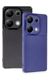 Mey İthalat®   Redmi Note 13 Pro 4G Kılıf Auto Focus Karbon Kapak - Lacivert