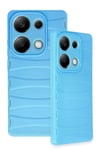 Mey İthalat®   Redmi Note 13 Pro 4G Kılıf Bibercas Silikon Kapak - Mavi