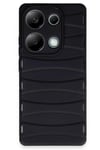 Mey İthalat®   Redmi Note 13 Pro 4G Kılıf Bibercas Silikon Kapak - Siyah