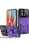Mey İthalat®   Redmi Note 13 Pro 4G Kılıf Joy Lens Standlı Kapak - Mor