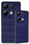 Mey İthalat®   Redmi Note 13 Pro 4G Kılıf Bibercas Silikon Kapak - Lacivert
