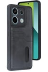Mey İthalat®   Redmi Note 13 Pro 4G Kılıf Sara Kartvizitli Deri Kılıf - Siyah