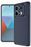 Mey İthalat®   Redmi Note 13 Pro 4G Kılıf Auto Focus Karbon Kapak - Lacivert