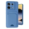 Mey İthalat®   Redmi Note 13 Pro 5G Kılıf Kelvin Kartvizitli Silikon - Mavi