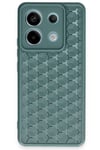 Mey İthalat®   Redmi Note 13 Pro 5G Kılıf Petek Silikon Kapak - Koyu Yeşil