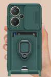 Mey İthalat®   Redmi Note 13 Pro Plus Kılıf Zuma Kartvizitli Yüzüklü Silikon - Lila