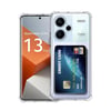 Mey İthalat®   Redmi Note 13 Pro Plus Kılıf Kart Şeffaf Silikon - Şeffaf
