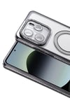 Mey İthalat®   Redmi Note 14 4G Joke Simli Magneticsafe Kılıf - Siyah