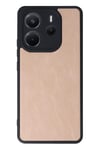 Mey İthalat®   Redmi Note 14 4G Kılıf Aras Deri Kapak - Pudra