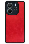 Mey İthalat®   Redmi Note 14 4G Kılıf Aras Deri Kapak - Kırmızı