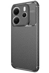 Mey İthalat®   Redmi Note 14 4G Kılıf Auto Focus Karbon Kapak - Siyah