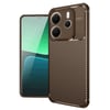 Mey İthalat®   Redmi Note 14 4G Kılıf Auto Focus Karbon Kapak - Kahverengi