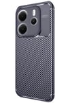 Mey İthalat®   Redmi Note 14 4G Kılıf Auto Focus Karbon Kapak - Lacivert