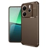 Mey İthalat®   Redmi Note 14 4G Kılıf Auto Focus Karbon Kapak - Kahverengi