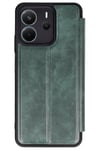 Mey İthalat®   Redmi Note 14 4G Kılıf Flip Cover - Koyu Yeşil