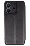 Mey İthalat®   Redmi Note 14 4G Kılıf Flip Cover - Siyah