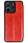 Mey İthalat®   Redmi Note 14 4G Kılıf Flip Cover - Kırmızı