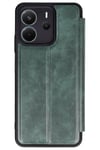 Mey İthalat®   Redmi Note 14 4G Kılıf Flip Cover - Koyu Yeşil