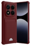 Mey İthalat®   Redmi Note 14 Pro 4G Kelvin Kartvizitli Silikon - Bordo