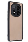 Mey İthalat®   Redmi Note 14 Pro 4G Kılıf Aras Deri Kapak - Pudra