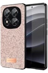 Mey İthalat®   Redmi Note 14 Pro 5G Bright Simli Kapak - Pembe