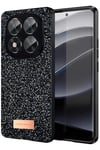 Mey İthalat®   Redmi Note 14 Pro 5G Bright Simli Kapak - Siyah