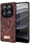 Mey İthalat®   Redmi Note 14 Pro 5G Bright Simli Kapak - Derin Mor