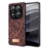 Mey İthalat®   Redmi Note 14 Pro 5G Bright Simli Kapak - Derin Mor