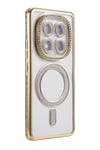 Mey İthalat®   Redmi Note 14 Pro 5G Joke Simli Magneticsafe Kılıf - Gold