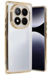 Mey İthalat®   Redmi Note 14 Pro 5G Kılıf  Lensli Silikon - Gold