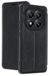 Mey İthalat®   Redmi Note 14 Pro 5G Kılıf Flip Cover - Siyah