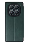 Mey İthalat®   Redmi Note 14 Pro 5G Kılıf Flip Cover - Koyu Yeşil