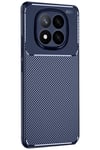 Mey İthalat®   Redmi Note 14 Pro 5G Kılıf Auto Focus Karbon Kapak - Lacivert