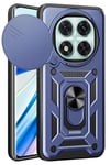 Mey İthalat®   Redmi Note 14 Pro 5G Kılıf Pars Lens Yüzüklü Silikon - Lacivert