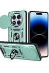 Mey İthalat®   Redmi Note 14 Pro Plus Kılıf Pars Lens Yüzüklü Silikon - Yeşil