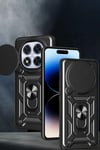 Mey İthalat®   Redmi Note 14 Pro Plus Kılıf Pars Lens Yüzüklü Silikon - Lacivert