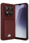 Mey İthalat®   Redmi Note 15 Pro 4G Kelvin Kartvizitli Silikon - Bordo