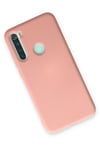Mey İthalat®   Redmi Note 8 Kılıf Nano içi Kadife Silikon - Pudra
