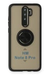Mey İthalat®   Redmi Note 8 Pro Kılıf Montreal Yüzüklü Silikon Kapak - Siyah