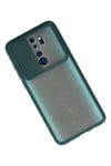 Mey İthalat®   Redmi Note 8 Pro Kılıf Palm Buzlu Kamera Sürgülü Silikon - Yeşil