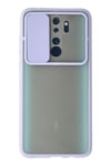 Mey İthalat®   Redmi Note 8 Pro Kılıf Palm Buzlu Kamera Sürgülü Silikon - Lila