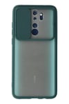 Mey İthalat®   Redmi Note 8 Pro Kılıf Palm Buzlu Kamera Sürgülü Silikon - Yeşil