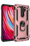 Mey İthalat®   Redmi Note 8 Pro Kılıf Sofya Yüzüklü Silikon Kapak - Rose