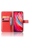 Mey İthalat®   Redmi Note 8 Pro Kılıf Trend S Plus Kapaklı Kılıf - Kırmızı