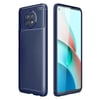 Mey İthalat®   Redmi Note 9 5G Kılıf Auto Focus Karbon Kapak - Lacivert