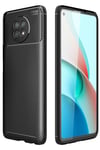 Mey İthalat®   Redmi Note 9 5G Kılıf Auto Focus Karbon Kapak - Siyah