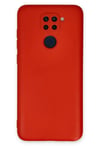 Mey İthalat®   Redmi Note 9 Kılıf Nano içi Kadife Silikon - Kırmızı