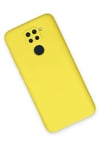 Mey İthalat®   Redmi Note 9 Kılıf Nano içi Kadife Silikon - Sarı
