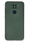 Mey İthalat®   Redmi Note 9 Kılıf Nano içi Kadife Silikon - Koyu Yeşil