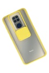 Mey İthalat®   Redmi Note 9 Kılıf Palm Buzlu Kamera Sürgülü Silikon - Sarı